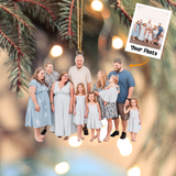 Custom Family Photo Ornament, Family Christmas Ornament, Gift For Family Members, Friends | Family 7