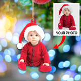Personalized Photo Ornament - Gift For Baby - Customized Your Photo Ornament - Baby First Christmas Ornament | kid