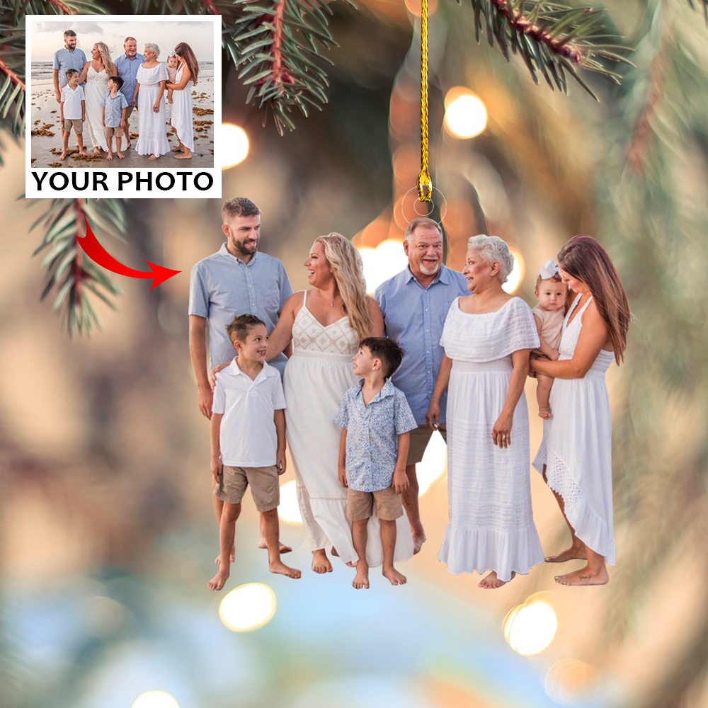 Personalized Photo Mica Ornament - Customized Family Photo Ornament - Christmas Gift For Family Member | Friend 9