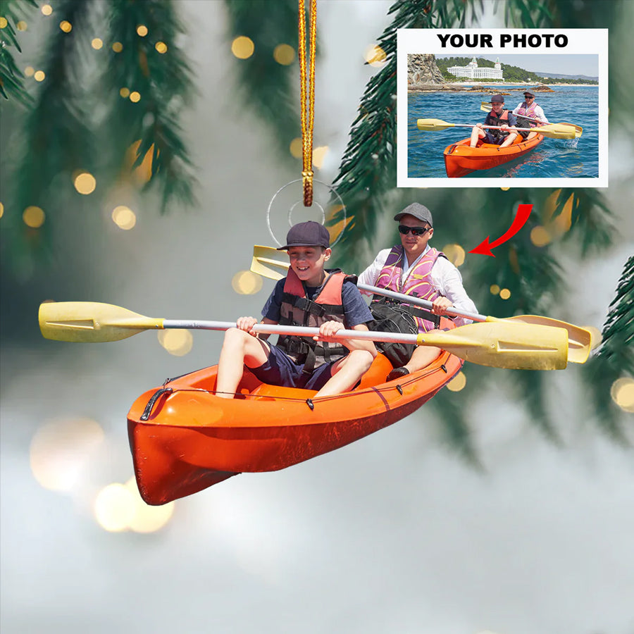 Custom Photo Ornament, Christmas Gift For Kayak Lover, Kayakers | Kayak