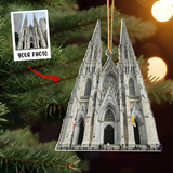 Custom Photo Ornament, Church Photo Ornament, Religious Ornament, Personalized Christmas Gifts for Pastor, Priest, Vicar, Jesus, God Lover | Church