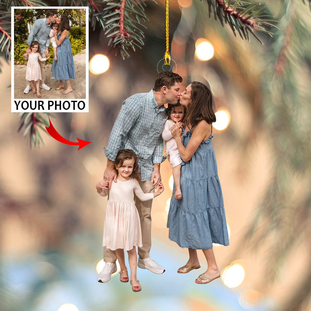 Customize Family Photo Ornament - Christmas, Birthday Gift For Family, Family Members, Mom, Dad, Husband, Wife | Friend 8