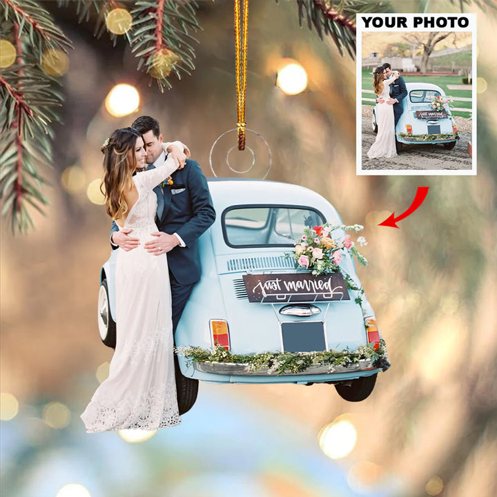 Custom Photo Ornament, Couple Ornament, Married Ornaments | Married