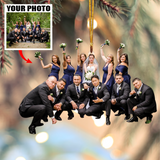 Custom photo Ornament - Couple Photo Ornament - Anniversary Gift For Married Couple, Wife, Husband | Married 1