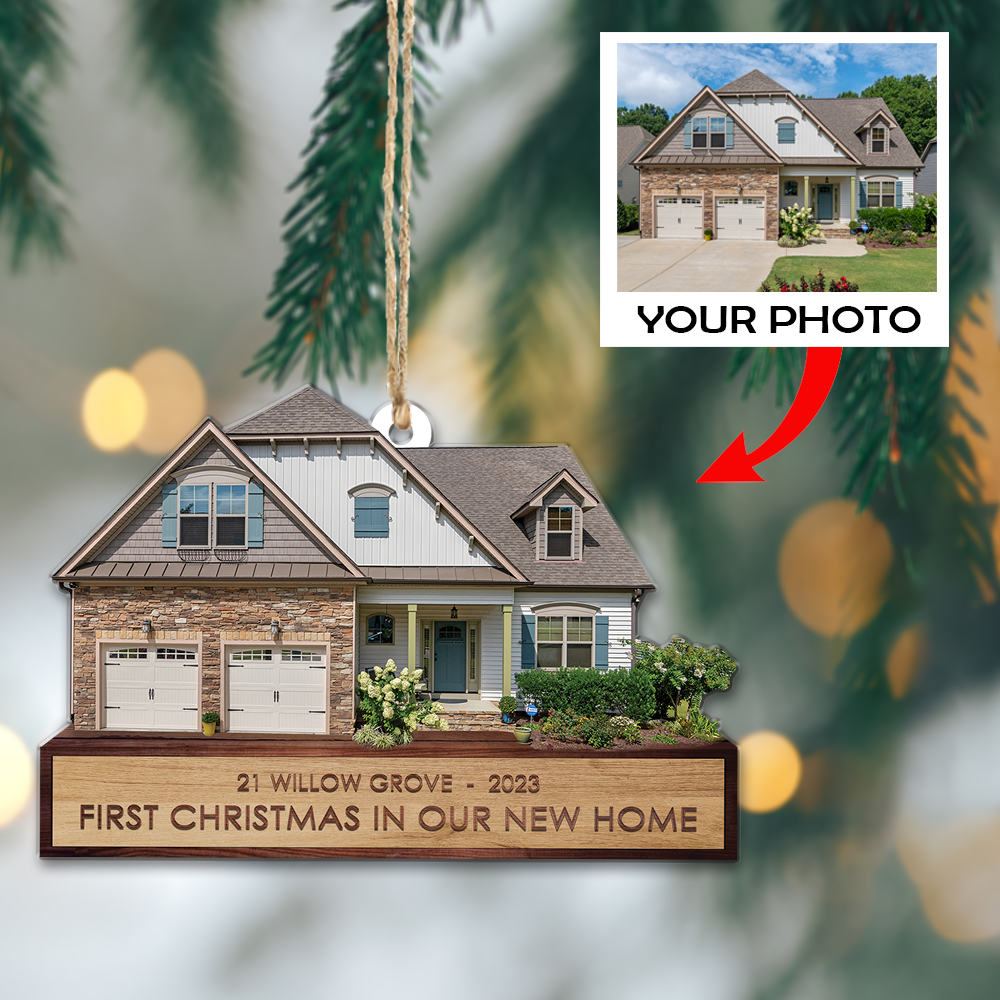 Custom Photo Ornament - Personalized Home Photo Mica Ornament - Christmas Gift For Family Members | NewH