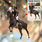 Customized Your Photo Ornament - Personalized Photo Mica Ornament - Christmas Gifts For Family Member