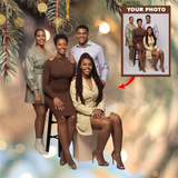 Personalized Photo Mica Ornament - Christmas Gift For Family Member, Friends - Customized Your Photo Ornament