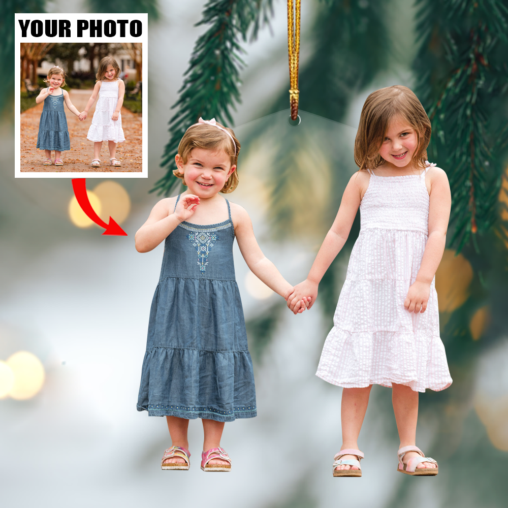 Custom Photo Ornament - Kids Photo Ornament - Personalized Custom Photo Mica Ornament - Christmas Gift For Family, Family Members, Kids | Baby 1