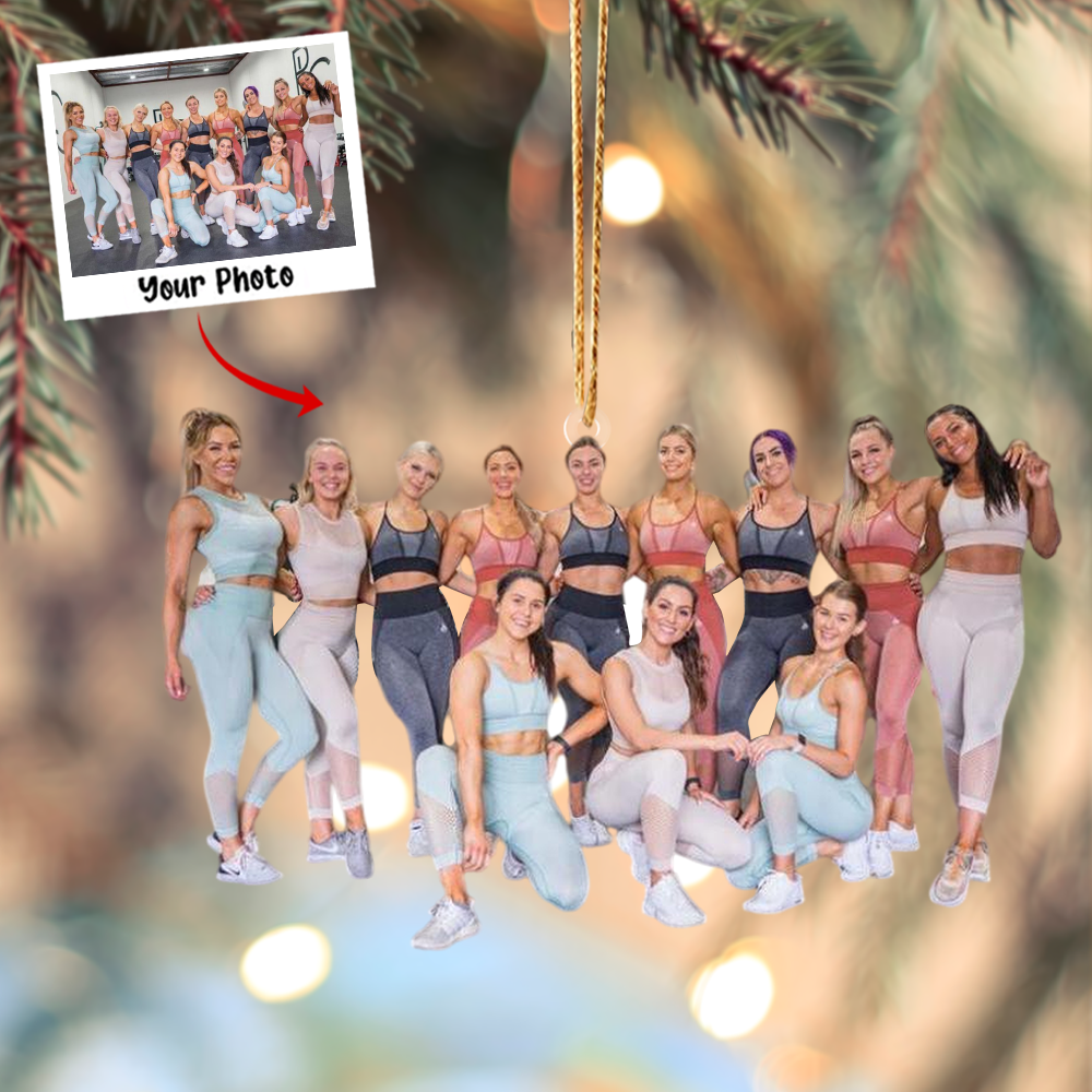 Custom Photo Ornament, Gymer Ornament, Gift For Gym Lovers, Christmas Gift For Friends | Gymer