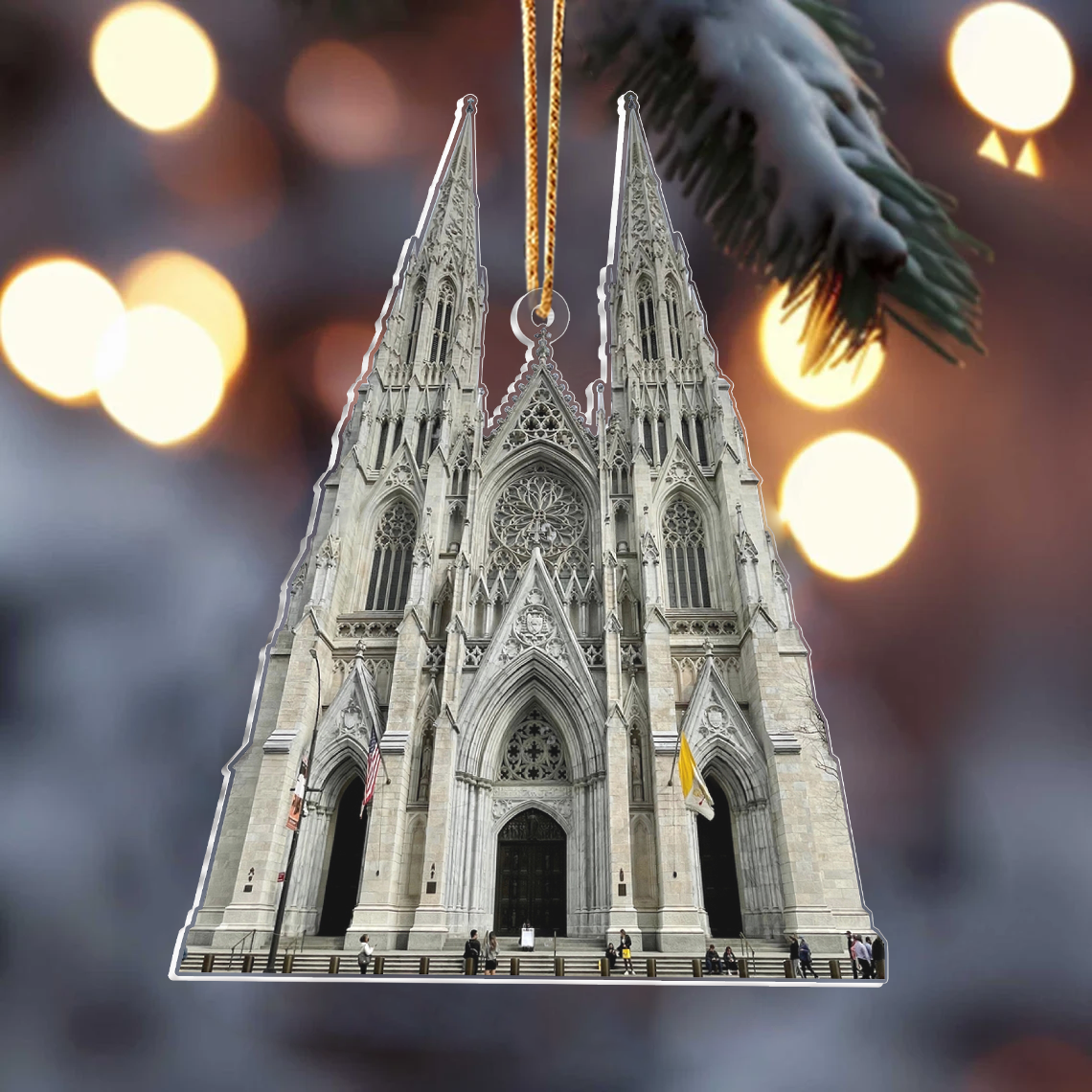 Custom Photo Ornament, Church Photo Ornament, Religious Ornament, Personalized Christmas Gifts for Pastor, Priest, Vicar, Jesus, God Lover | Church