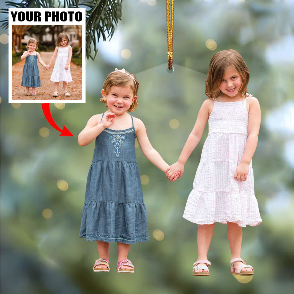 Custom Photo Ornament - Kids Photo Ornament - Personalized Custom Photo Mica Ornament - Christmas Gift For Family, Family Members, Kids | Baby 1