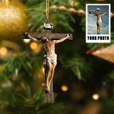 Personalized Christian Custom Photo Ornament Gifts, Perfect Christmas Gift for Christians, Family and Friends | Jesus 1