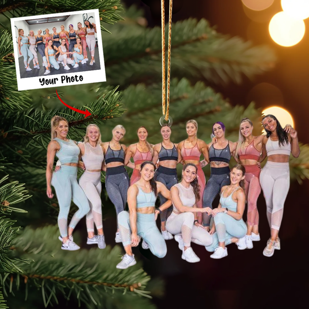 Custom Photo Ornament, Gymer Ornament, Gift For Gym Lovers, Christmas Gift For Friends | Gymer