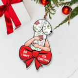 Funny Christmas Ornament, Dirty Christmas Ornament, All I Want For Christmas