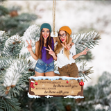 Custom photo Ornament - Personalized Photo Mica Ornament - Christmas Gift For Family, Friends, Besties | With You
