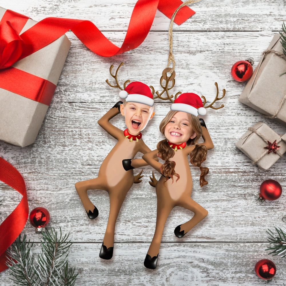 Custom Funny Photo Ornament - Personalized Photo Mica Ornament - Christmas Gift For Friends, Family| Santa