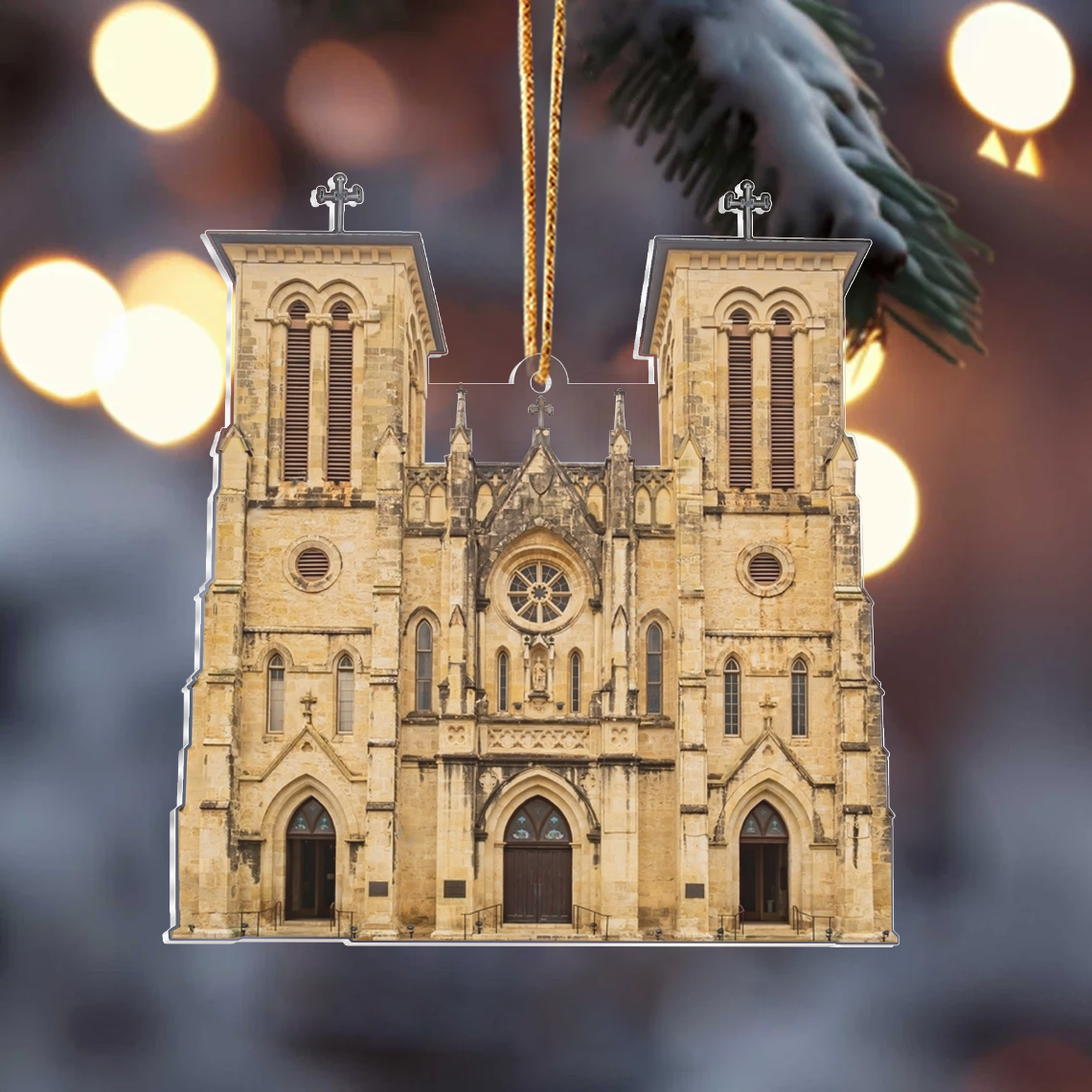 Custom Photo Ornament, Church Photo Ornament, Religious Ornament, Personalized Christmas Gifts for Pastor, Priest, Vicar, Jesus, God Lover | Church