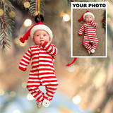 Customized Your Photo Ornament - Personalized Photo Mica Ornament - Christmas Gifts For Family Member