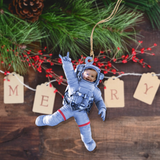Custom Photo Ornament - Custom Kid's Face Ornament - Christmas Gift For Family, Family Members, Kids | Astronaut