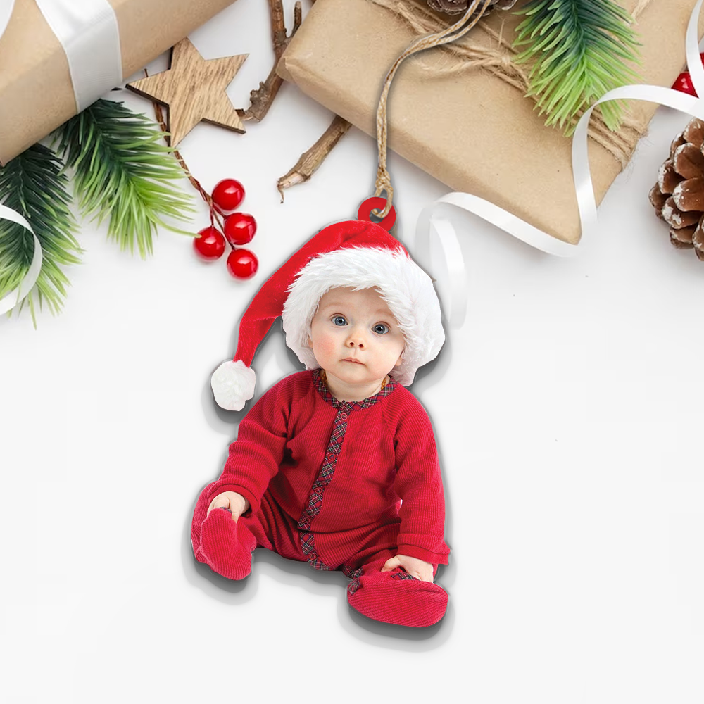 Personalized Photo Ornament - Gift For Baby - Customized Your Photo Ornament - Baby First Christmas Ornament | kid