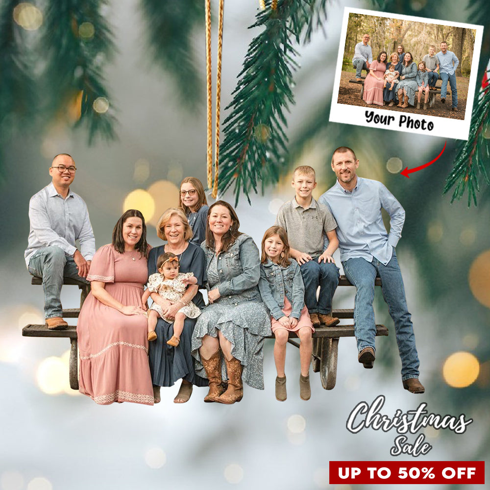 Custom Photo Ornament, Grandparents Gifts, Perfect Gift for Family, Friends, Kids and Lover | Grandparent