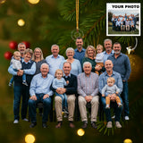 Bonded by Love - Personalized Photo Mica Ornament - Customized Your Photo Ornament - Christmas Gift For Family