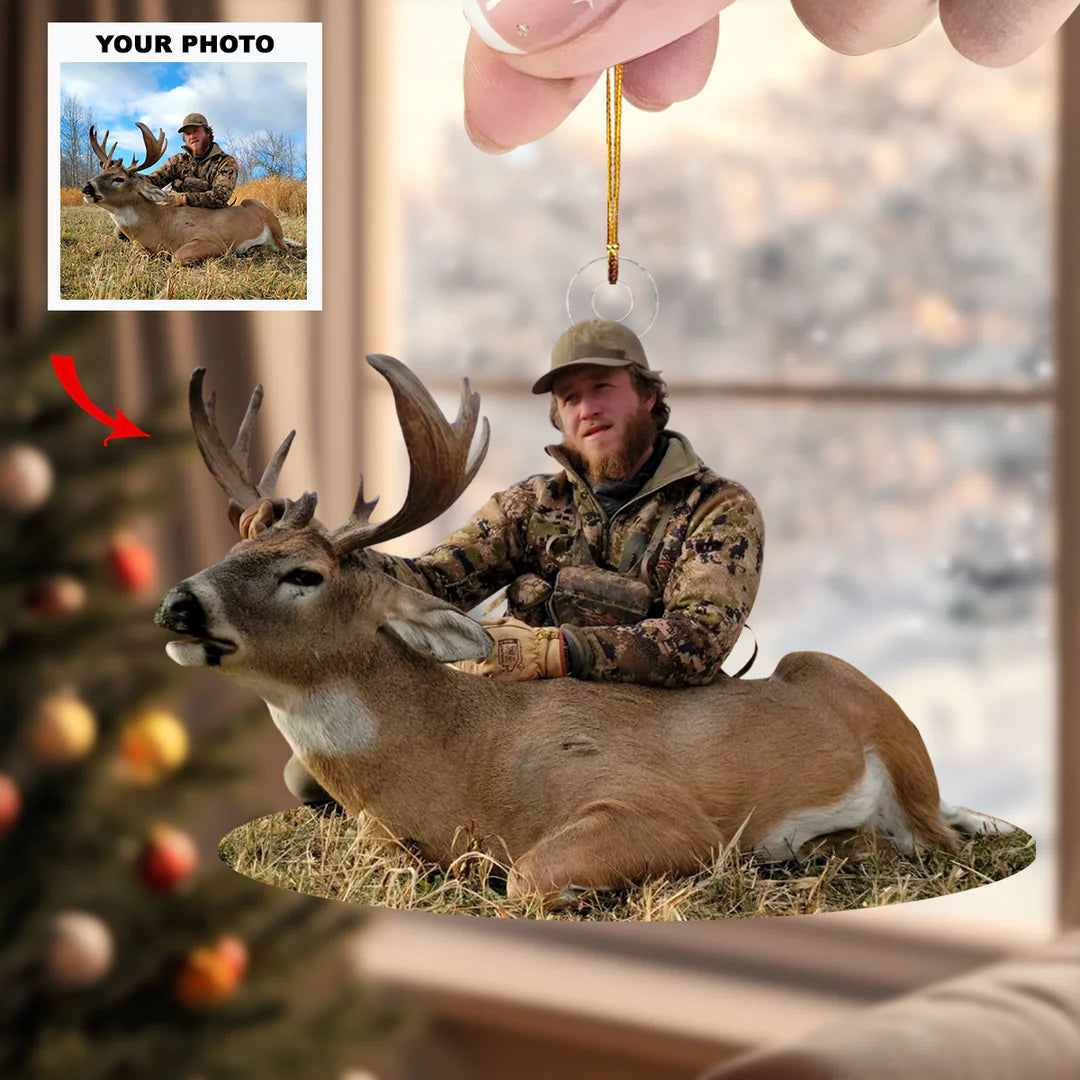 Victory View - Personalized Photo Mica Ornament - Customized Your Photo Ornament - Christmas Gifts For Hunting Lovers