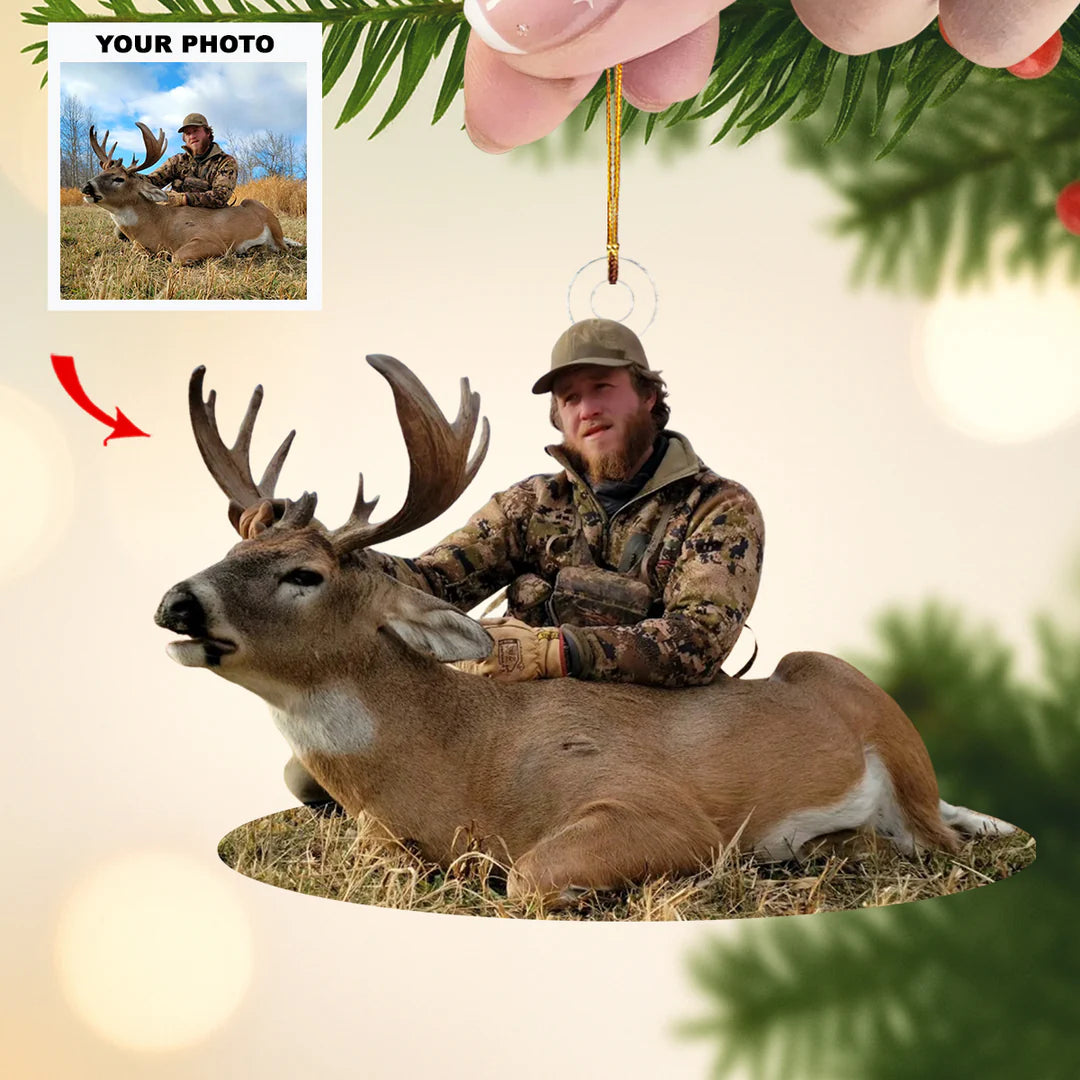 Victory View - Personalized Photo Mica Ornament - Customized Your Photo Ornament - Christmas Gifts For Hunting Lovers