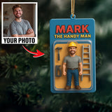 Turn Your Photo into an Action Figure - Custom Photo Ornament Toy Box Portrait | Handy Man