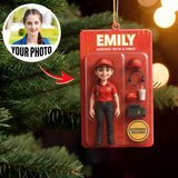 Turn Your Photo into an Action Figure - Custom Photo Ornament Toy Box Portrait | Fast Food Worker