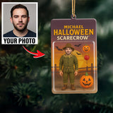 Turn Your Photo into an Action Figure - Custom Photo Ornament Toy Box Portrait | Halloween Scarecrow
