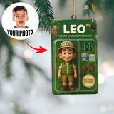 Turn Your Photo into an Action Figure - Custom Photo Ornament Toy Box Portrait | Wildlife Protector