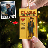 Turn Your Photo into an Action Figure - Custom Photo Ornament Toy Box Portrait | Cowgirl