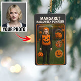 Turn Your Photo into an Action Figure - Custom Photo Ornament Toy Box Portrait | Halloween Pumpkin