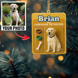 Turn Your Photo into an Action Figure - Custom Photo Ornament Toy Box Portrait | Labrador Retriever