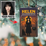 Turn Your Photo into an Action Figure - Custom Photo Ornament Toy Box Portrait | Halloween Witch