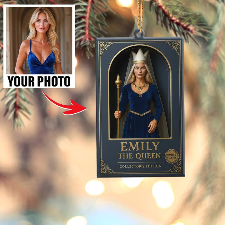 Turn Your Photo into an Action Figure - Custom Photo Ornament Toy Box Portrait | Queen