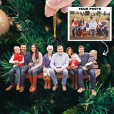 Customized Your Photo Ornament - Personalized Photo Mica Ornament - Christmas Gift For Family Member