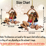 Custom Couple Photo Ornament, Christmas Photo Ornament, Christmas Gifts For Couple | Black Family