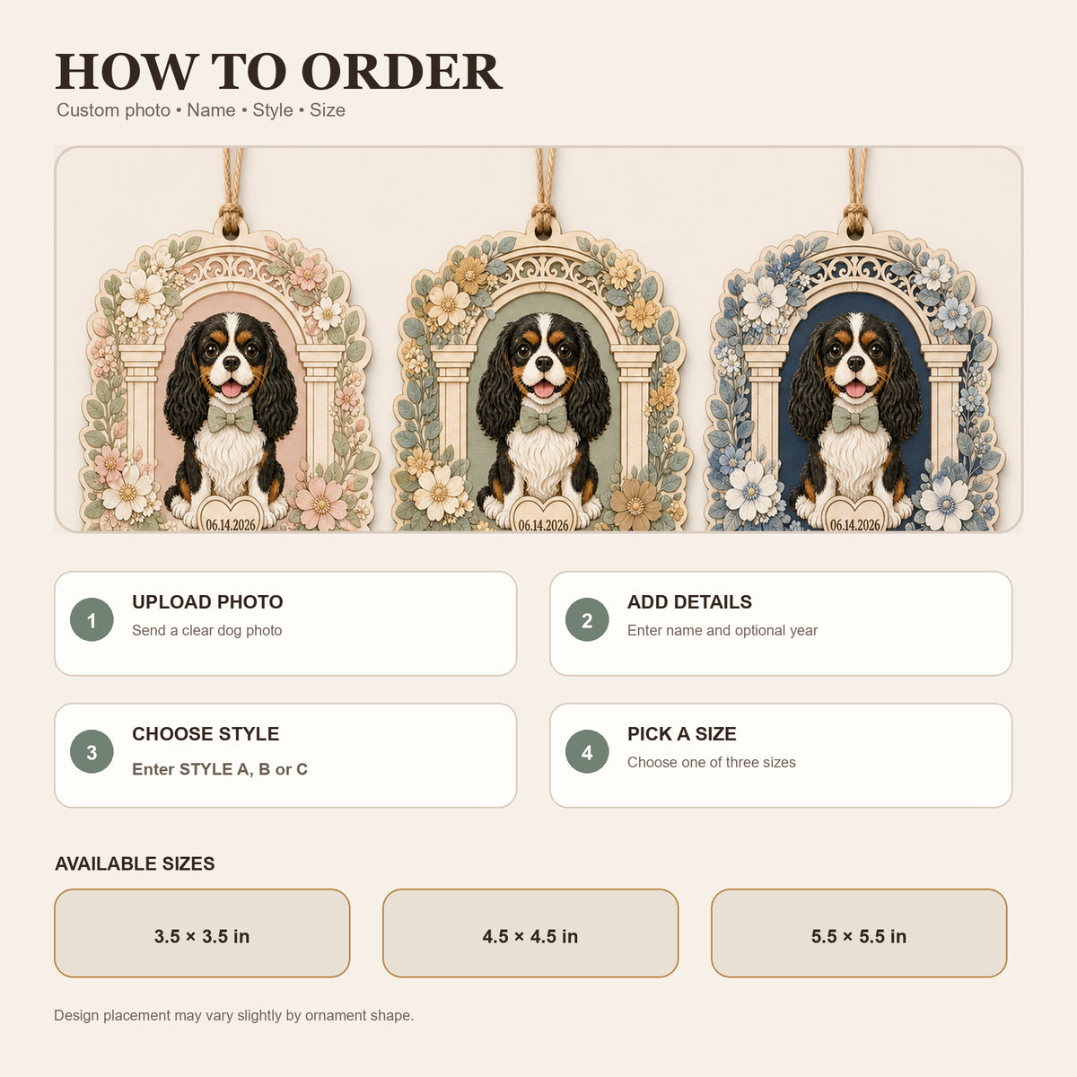Personalized Wedding Pup Photo Wood Ornament - Custom Pet Keepsake - image 10