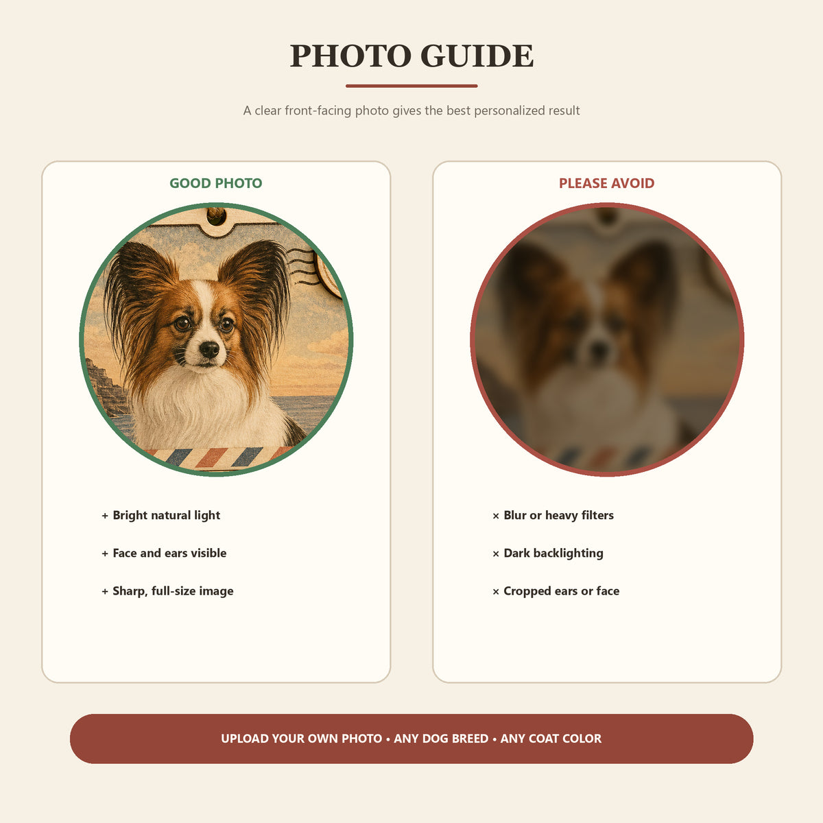 Personalized Forever Postcard Pet Memorial Photo Wood Ornament - Custom Pet Keepsake - image 7