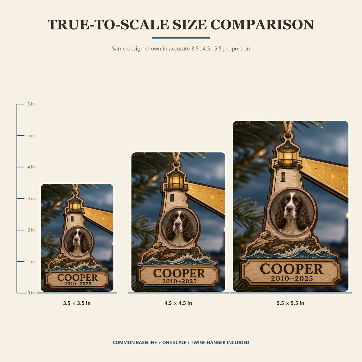 Personalized Guiding Light Pet Memorial Photo Wood Ornament - Custom Pet Keepsake - image 6