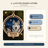 Personalized Moonlit Trail Compass Pet Memorial Photo Wood Ornament - Custom Pet Keepsake - image 9