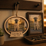 Personalized Porch Swing Pet Memorial Photo Wood Ornament - Custom Pet Keepsake - image 3
