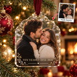 Personalized Tenth Anniversary Acrylic Ornament - Custom Photo Keepsake - image 1