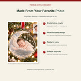 Personalized Angel Baby Memorial Acrylic Ornament - Custom Photo Keepsake - image 2