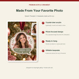 Personalized Speech Therapist Photo Acrylic Ornament - Custom Christmas Keepsake - image 2