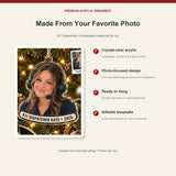 Personalized 911 Dispatcher Photo Acrylic Ornament - Custom Christmas Keepsake - image 2