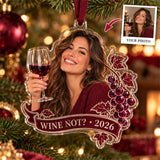 Personalized Wine Lover Acrylic Ornament - Custom Photo Keepsake - image 1