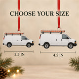 Custom HVAC Service Van Photo Acrylic Ornament - Personalized Vehicle Christmas Keepsake - image 3